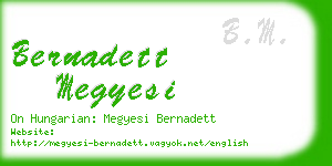 bernadett megyesi business card